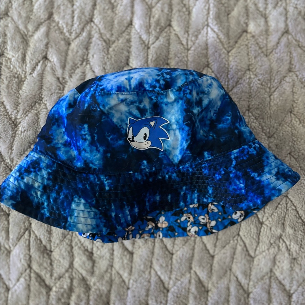 Sonic Blue Tie-Dye Kids Bucket Hat
